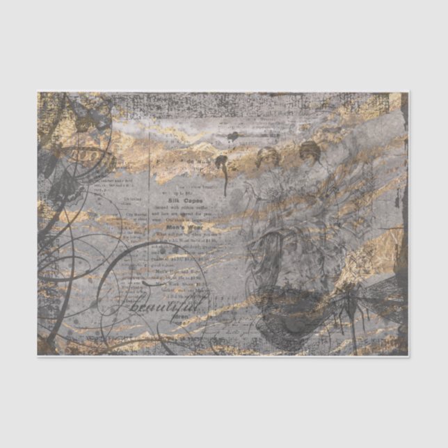 Marble Ladies decoupage Tissue Paper (Front)