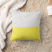 Marble lemon yellow throw pillow (Blanket)