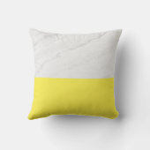Marble lemon yellow throw pillow (Back)