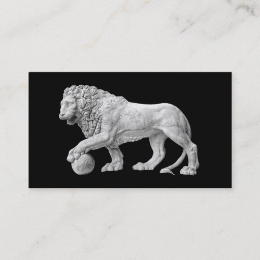 Customizable Marble Lion Business Card Template
