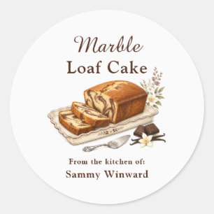 Marble Loaf Cake Gift Label