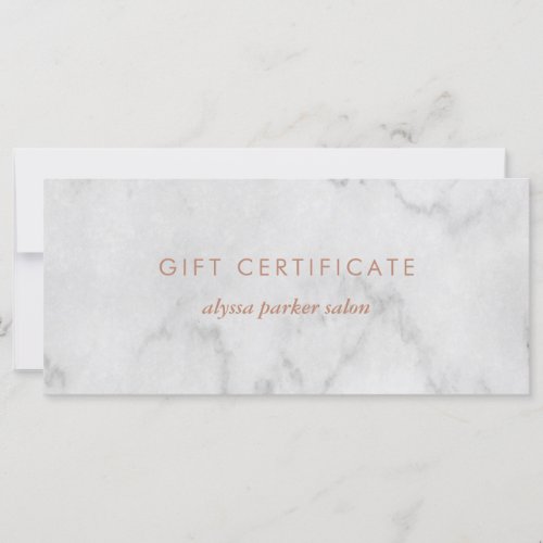 Marble Look Gift Certificate