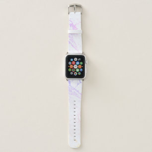 MARBLE LOOK PATTERN WHITE PINK PURPLE APPLE CUSTOM WATCH BAND