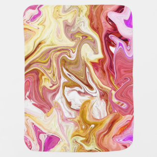 Marble Magic: Colorful Abstract Design Baby Blanket