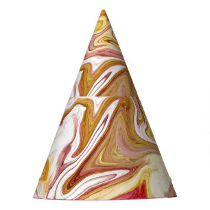 Marble Magic: Colorful Abstract Design Party Hat
