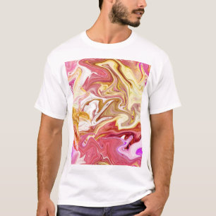 Marble Magic: Colorful Abstract Design T-Shirt