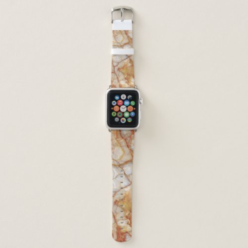 Marble Majesty Glossy Elegance Apple Watch Band