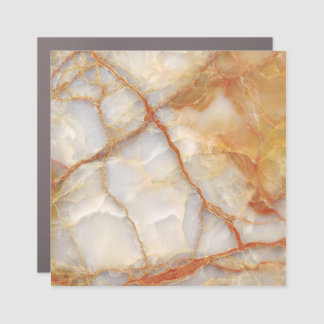 Marble Majesty: Glossy Elegance Car Magnet