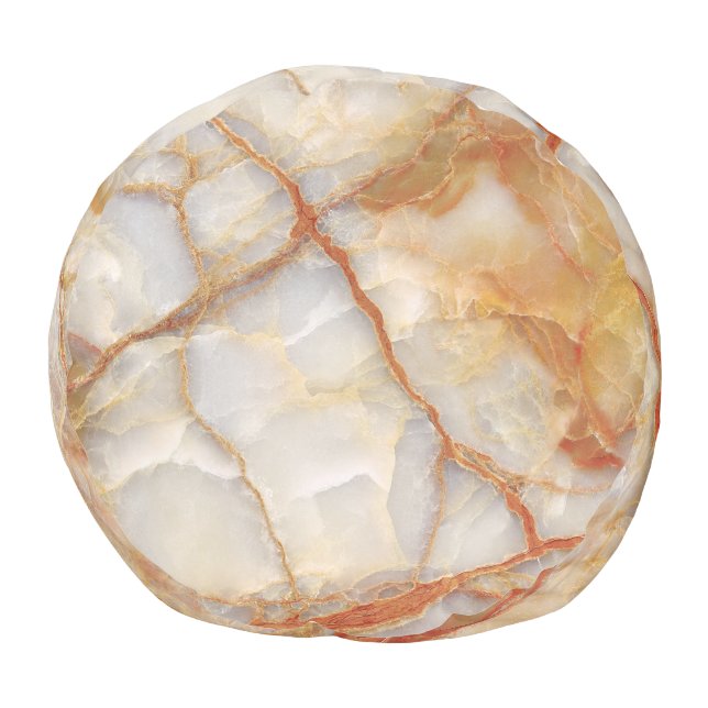 Marble Majesty: Glossy Elegance Pouf (Bottom)