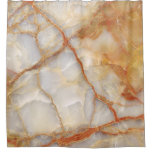 Marble Majesty: Glossy Elegance Shower Curtain