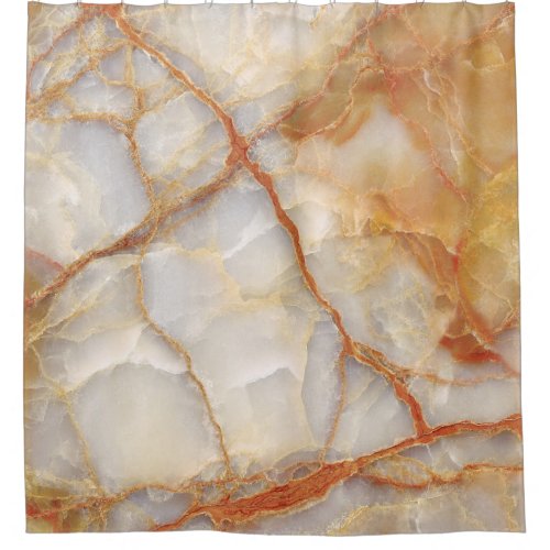 Marble Majesty Glossy Elegance Shower Curtain