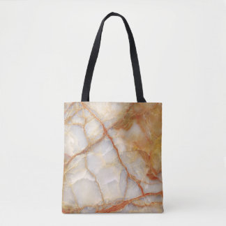 Marble Majesty: Glossy Elegance Tote Bag
