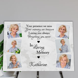 Marble Memorial Remembrance Photo Collage Funeral Foam Board