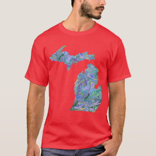 Marble Michigan State Silhouette T-Shirt