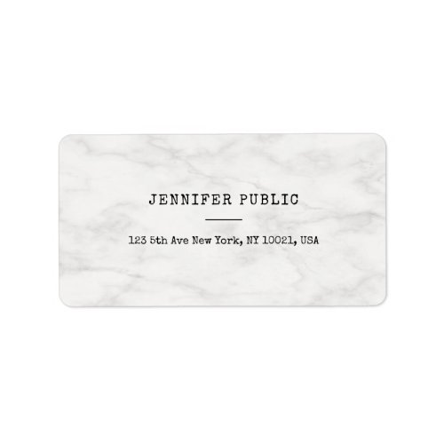 Marble Modern Simple Personalized Template Address Label