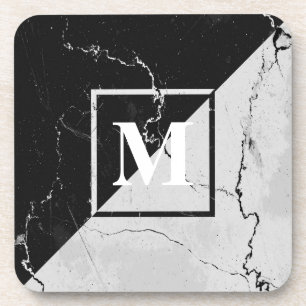 Marble Monogram Beverage Coaster