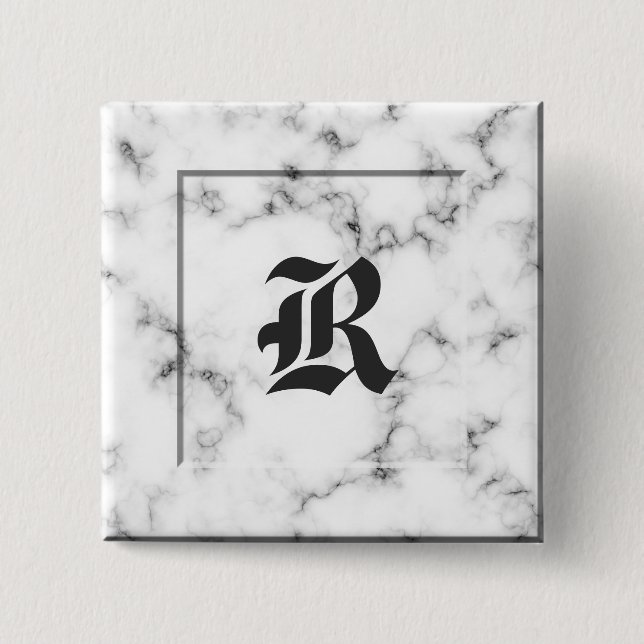 Marble monogram button (Front)