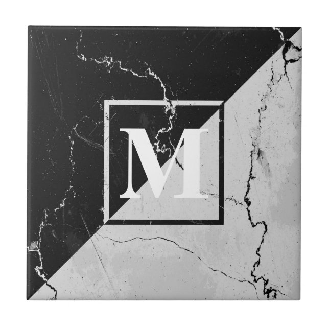 Marble Monogram Ceramic Tile (Front)