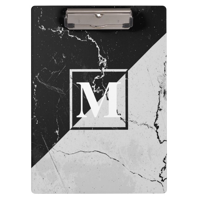 Marble Monogram Clipboard (Front)