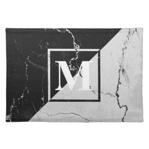 Marble Monogram Cloth Placemat