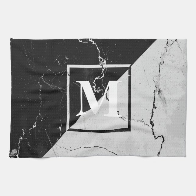 Marble Monogram Kitchen Towel (Horizontal)