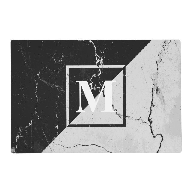 Marble Monogram Placemat (Front)