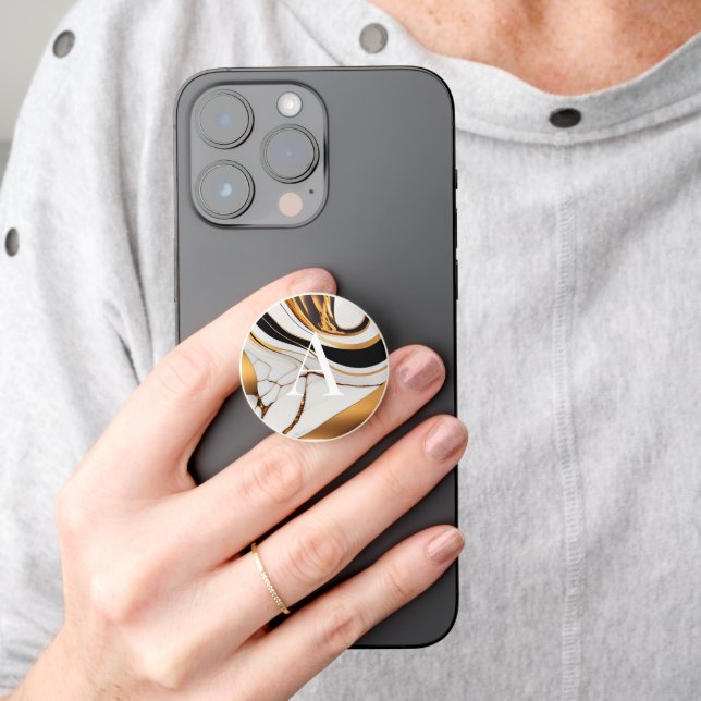 Marble Monogram PopSocket (Hand)