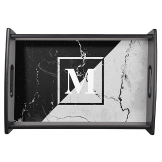 Marble Monogram Serving Tray