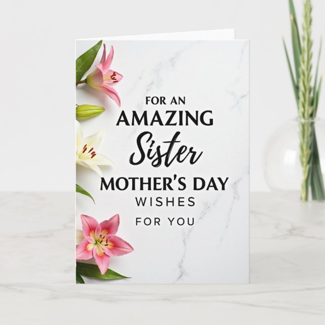 Marble Mothers Day Wishes Card (Front)