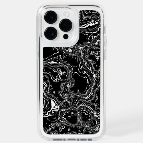 Marble Mystique _ Agate Elegance _black and white_ Speck iPhone 14 Pro Max Case