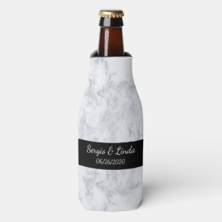Marble Name and Date Bottle Cooler
