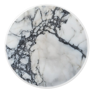 Marble Natural Gray Pattern Ceramic Knob