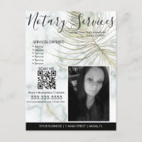 Marble Notary Services Photo Business Flyer