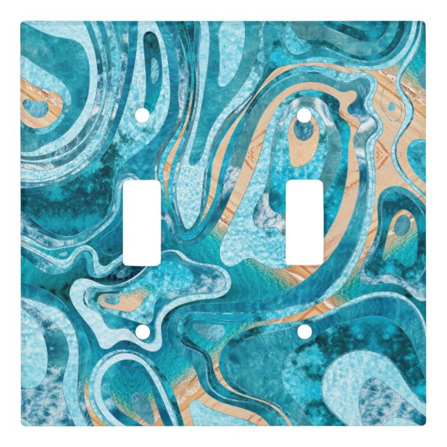 Marble Ocean Beach Light Switch Cover (Front)