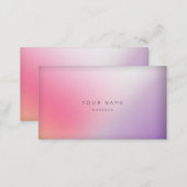 Marble Ombre Purple Pink Minimal Manager Vip Business Card (Front/Back)