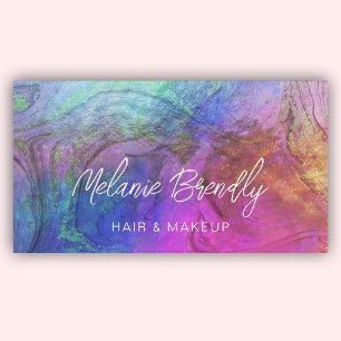 Marble Opal Holographic Pattern Business Card