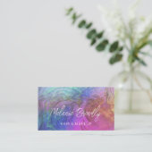 Marble Opal Holographic Pattern Business Card (Standing Front)