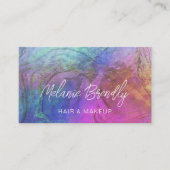 Marble Opal Holographic Pattern Business Card (Front)