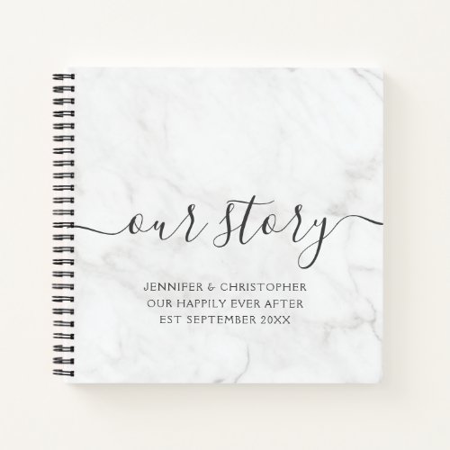 Marble Our Story Memories Couples Notebook