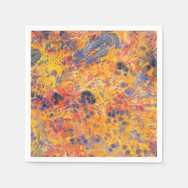 marble paper Standard Cocktail Napkins (Front)