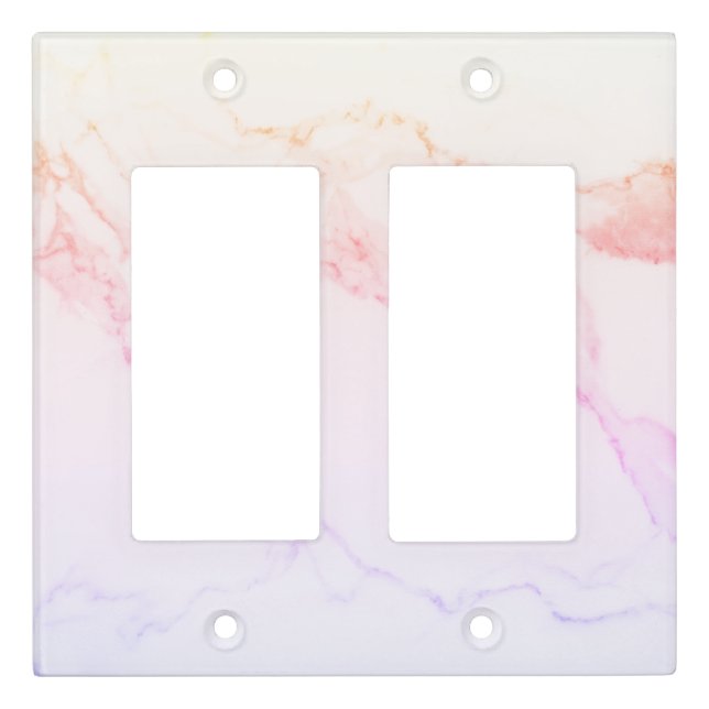Marble pastel rainbow colored light switch cover (Front)
