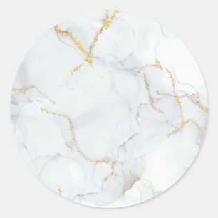 Marble Pastel Stone Texture Classic Round Stickers