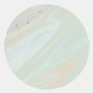 Marble Pastel Stone Texture Classic Round Stickers