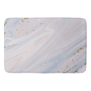 Marble Pastel Stone Texture Glitter Watercolor Bath Mat