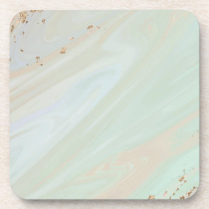 Marble Pastel Stone Texture Glitter Watercolor Beverage Coaster