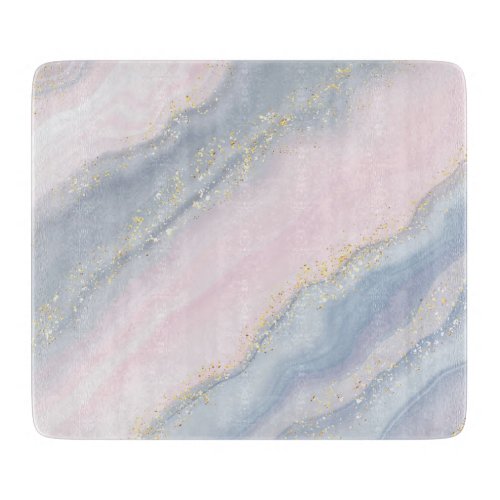 Marble Pastel Stone Texture Glitter Watercolor Cutting Board