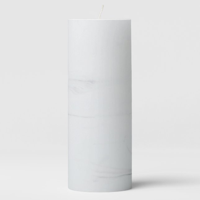 Marble Pastel Stone Texture Glitter Watercolor Pillar Candle (Front)