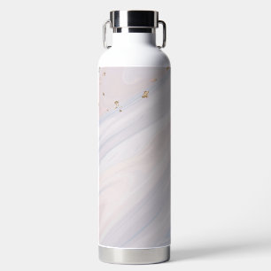 Marble Pastel Stone Texture Glitter Watercolor Water Bottle