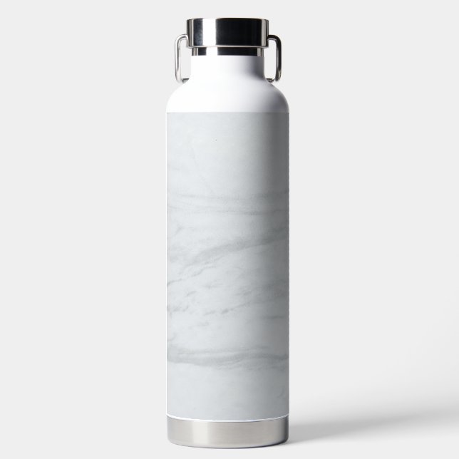 Marble Pastel Stone Texture Glitter Watercolor Water Bottle (Front)