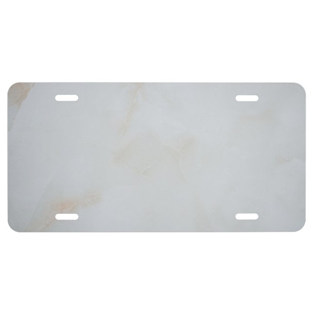 Marble Pastel Stone Texture License Plate (Front)